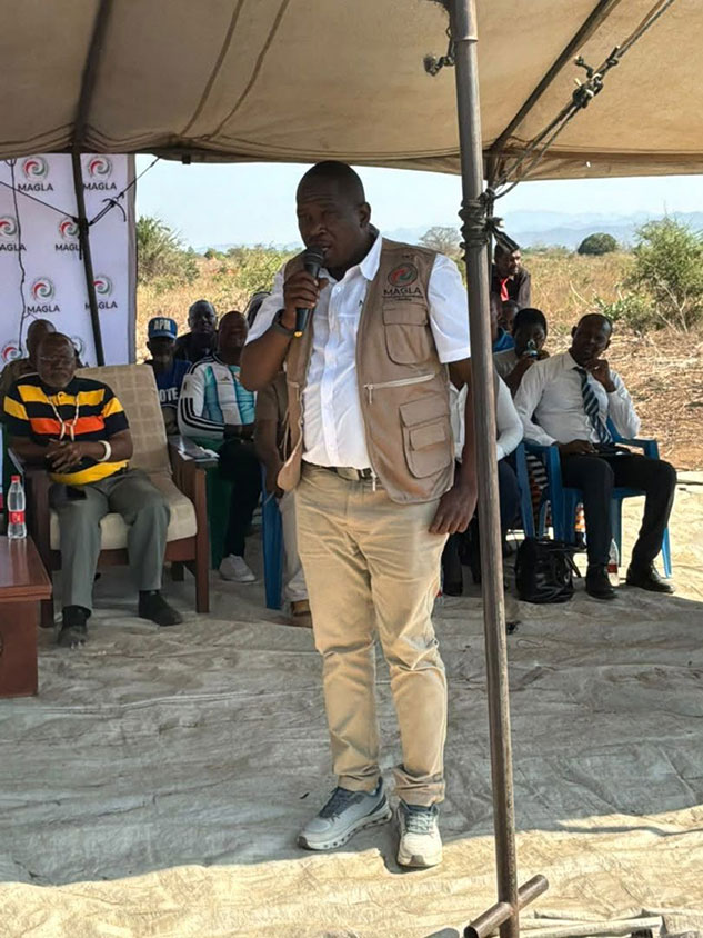 MAGLA DG Muchanankhwaye Mpuluka speeking at the celemony